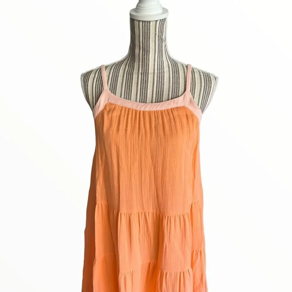 ZARA Kids | Tangerine | PIPED TEXTURED DRESS